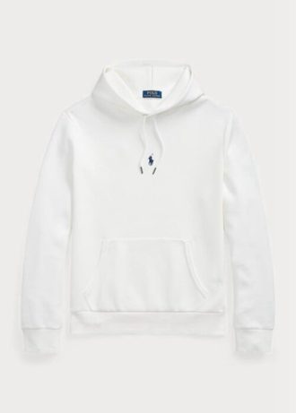 Biała męska bluza z kapturem Ralph Lauren Double Knit