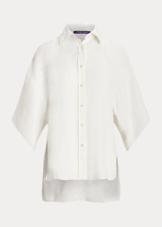 Białe damskie bluzki lniane Ralph Lauren Soloman