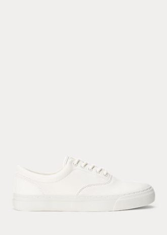Białe damskie trampki Ralph Lauren Bryn Leather