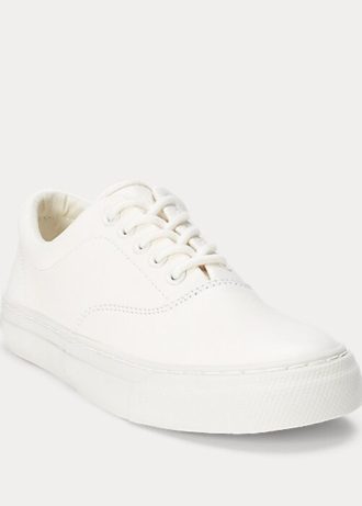 Białe damskie trampki Ralph Lauren Bryn Leather
