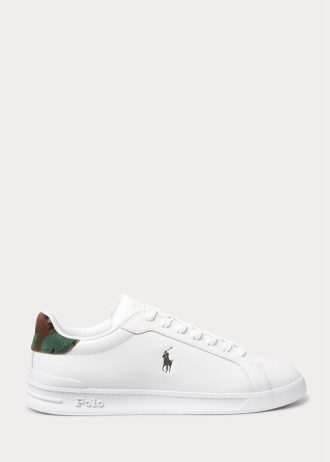 Białe / Moro męskie trampki Ralph Lauren Heritage Court II