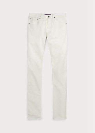Białe męskie jeansy Ralph Lauren Slim Fit Stretch