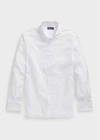 Białe męskie koszule formalne Ralph Lauren Keaton Poplin