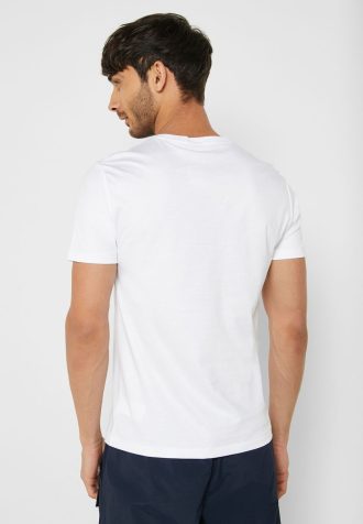 Białe męskie koszulki Ralph Lauren Essential z okrągłym dekoltem