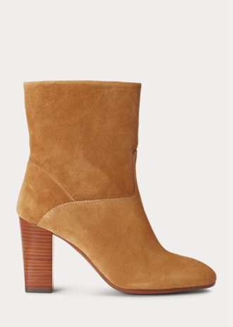 Brązowe damskie buty zamszowe Brindley Ralph Lauren