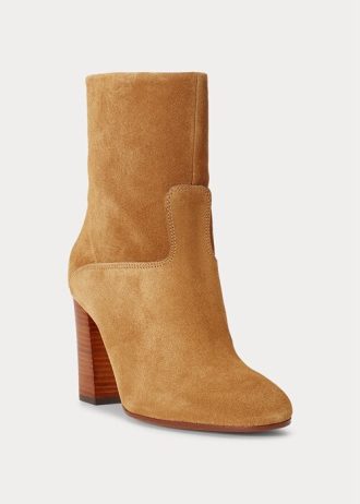 Brązowe damskie buty zamszowe Brindley Ralph Lauren