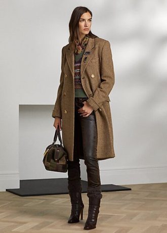 Brązowe damskie jeansy Ralph Lauren 160 Slim