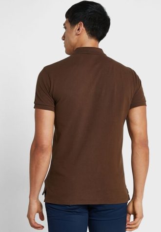 Brązowe męskie koszulki polo Ralph Lauren Essential