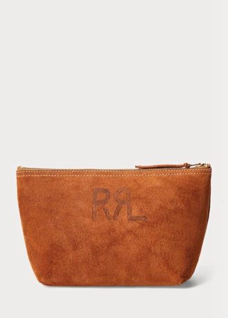 Brązowe męskie torby Ralph Lauren Roughout Suede