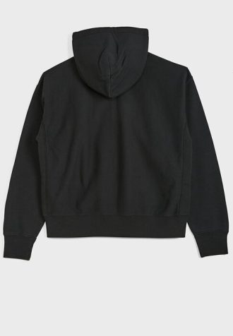 Czarna damska bluza z kapturem i ściągaczem Ralph Lauren z logo