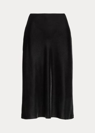 Czarne damskie spódnice Ralph Lauren Velvet o kroju litery A