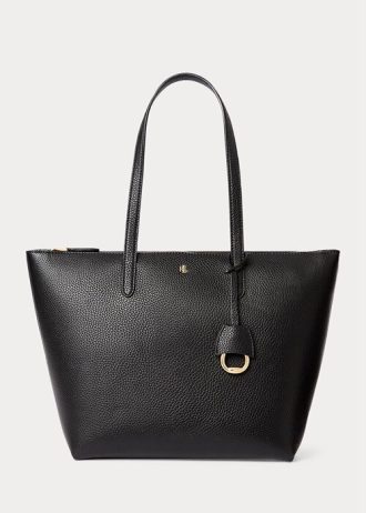 Czarne damskie torebki Ralph Lauren ze sztucznej skóry, małe