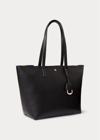 Czarne damskie torebki Ralph Lauren ze sztucznej skóry, małe