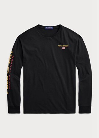 Czarne męskie koszulki sportowe Ralph Lauren Classic Fit Polo
