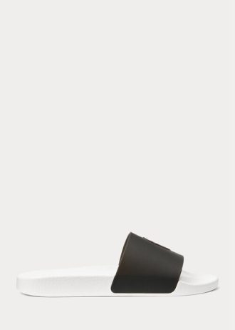 Czarno-żółte męskie kapcie termochromowe Ralph Lauren Signature Pony