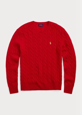 Czerwony męski sweter z wełny i kaszmiru Ralph Lauren Lunar New Year