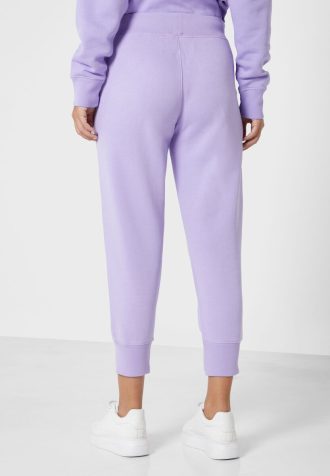 Fioletowe damskie spodnie dresowe Ralph Lauren z szerokimi nogawkami