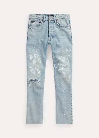 Jeansy damskie AZURE Ralph Lauren z prostymi nogawkami i skróconymi nogawkami