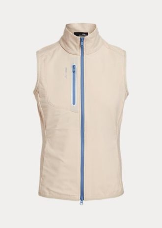 Kremowa damska kamizelka bez rękawów Ralph Lauren Terry z zamkiem błyskawicznym