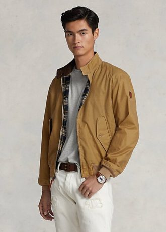 Kurtki męskie z ceraty Ralph Lauren w kolorze khaki