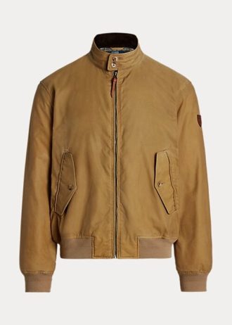 Kurtki męskie z ceraty Ralph Lauren w kolorze khaki