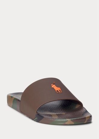 Męskie kapcie w kamuflażu Ralph Lauren Signature Pony Camo