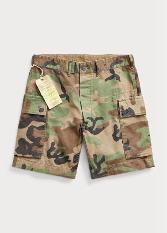 Męskie szorty cargo Ralph Lauren Camo Ripstop Olive