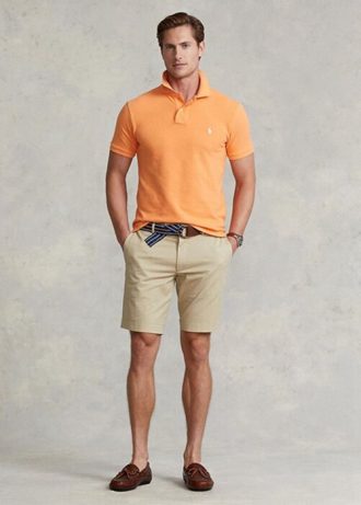Męskie szorty chino Ralph Lauren Stretch Slim Fit w kolorze khaki