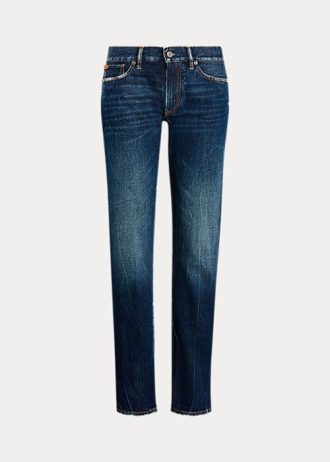 Niebieskie damskie jeansy typu boyfriend Ralph Lauren 320
