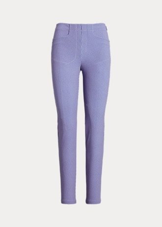 Niebieskie damskie spodnie Ralph Lauren Slim Stretch