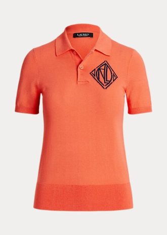 Pomarańczowe damskie koszulki polo Ralph Lauren Jersey