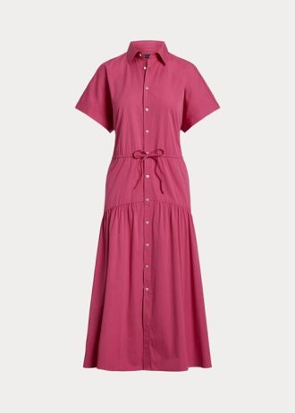 Różowa damska sukienka Ralph Lauren ze ściągaczem