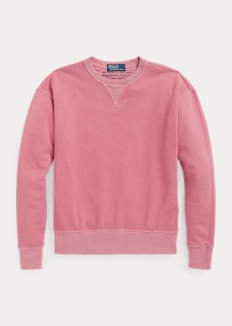Różowe damskie bluzy z okrągłym dekoltem Ralph Lauren z organicznej bawełny Różowe damskie bluzy z okrągłym dekoltem Ralph Lauren z organicznej bawełny