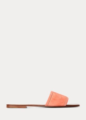 Sandały damskie Rose Ralph Lauren Andela z zamszu cielęcego