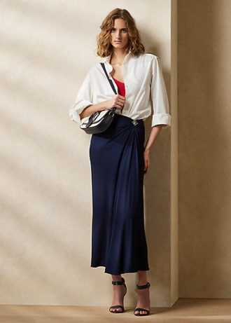 Spódnice damskie Ralph Lauren Margarethe Jersey w kolorze granatowym
