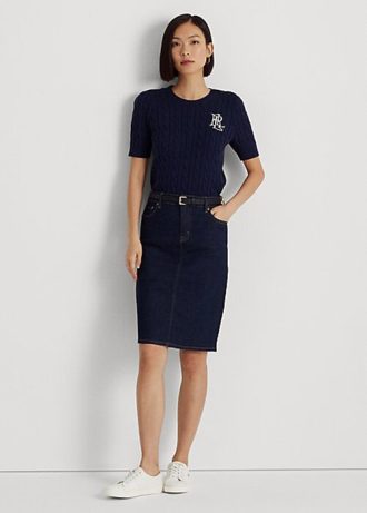 Spódnice jeansowe damskie Ralph Lauren w kolorze granatowym