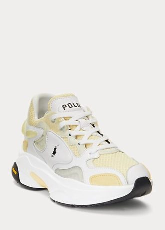 Żółte damskie trampki Ralph Lauren Logo Tech