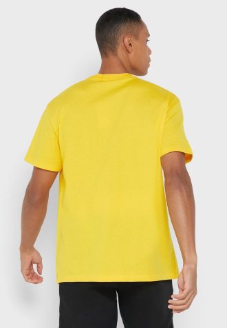 Żółte męskie koszulki z okrągłym dekoltem i logo Ralph Lauren
