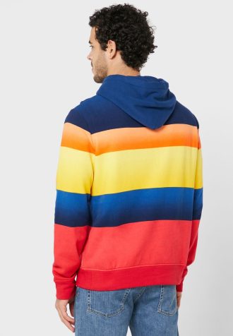 Wielokolorowa męska bluza z kapturem Ralph Lauren Color Block