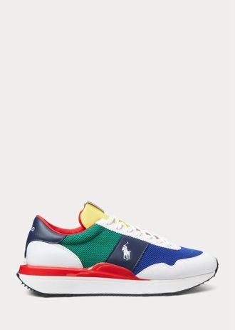 Wielokolorowe męskie buty sportowe Ralph Lauren Train 89 w blokach kolorów