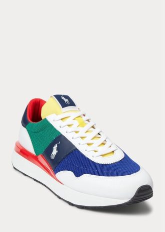 Wielokolorowe męskie buty sportowe Ralph Lauren Train 89 w blokach kolorów