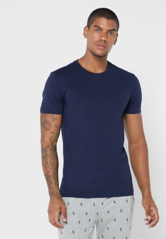 Wielokolorowe męskie koszulki Ralph Lauren z okrągłym dekoltem, zestaw 3 sztuk
