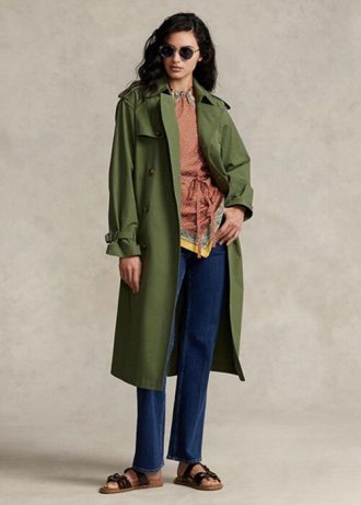Zielone damskie płaszcze Poplin Ralph Lauren