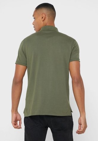 Zielone męskie koszulki polo Ralph Lauren Custom Slim Fit