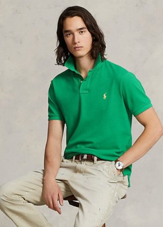 Zielone męskie koszulki polo Ralph Lauren The Iconic z siateczki